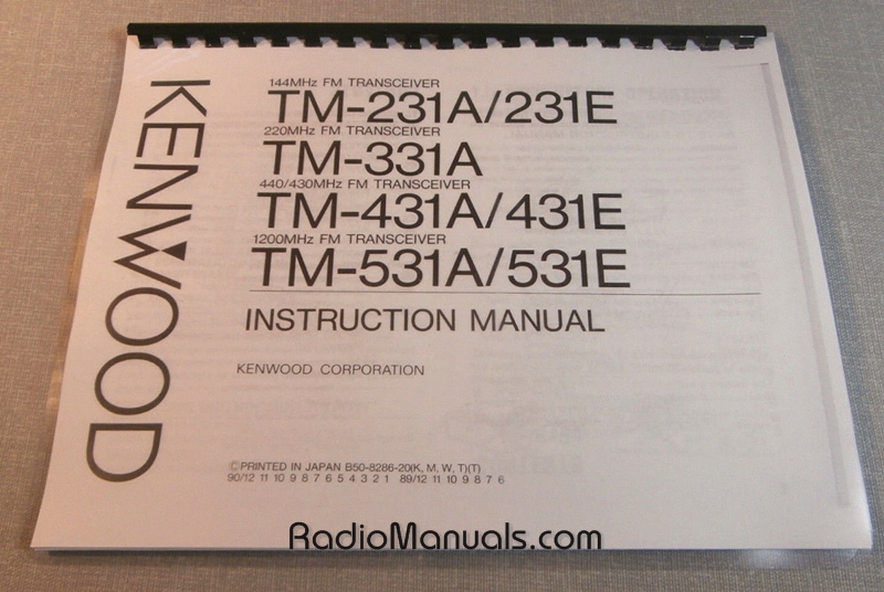 Kenwood TM-231/331/431/551 Operating Manual - Click Image to Close